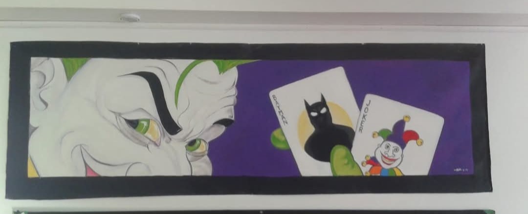 Le joker — peinture d'Hélène Ferdais, Portrait