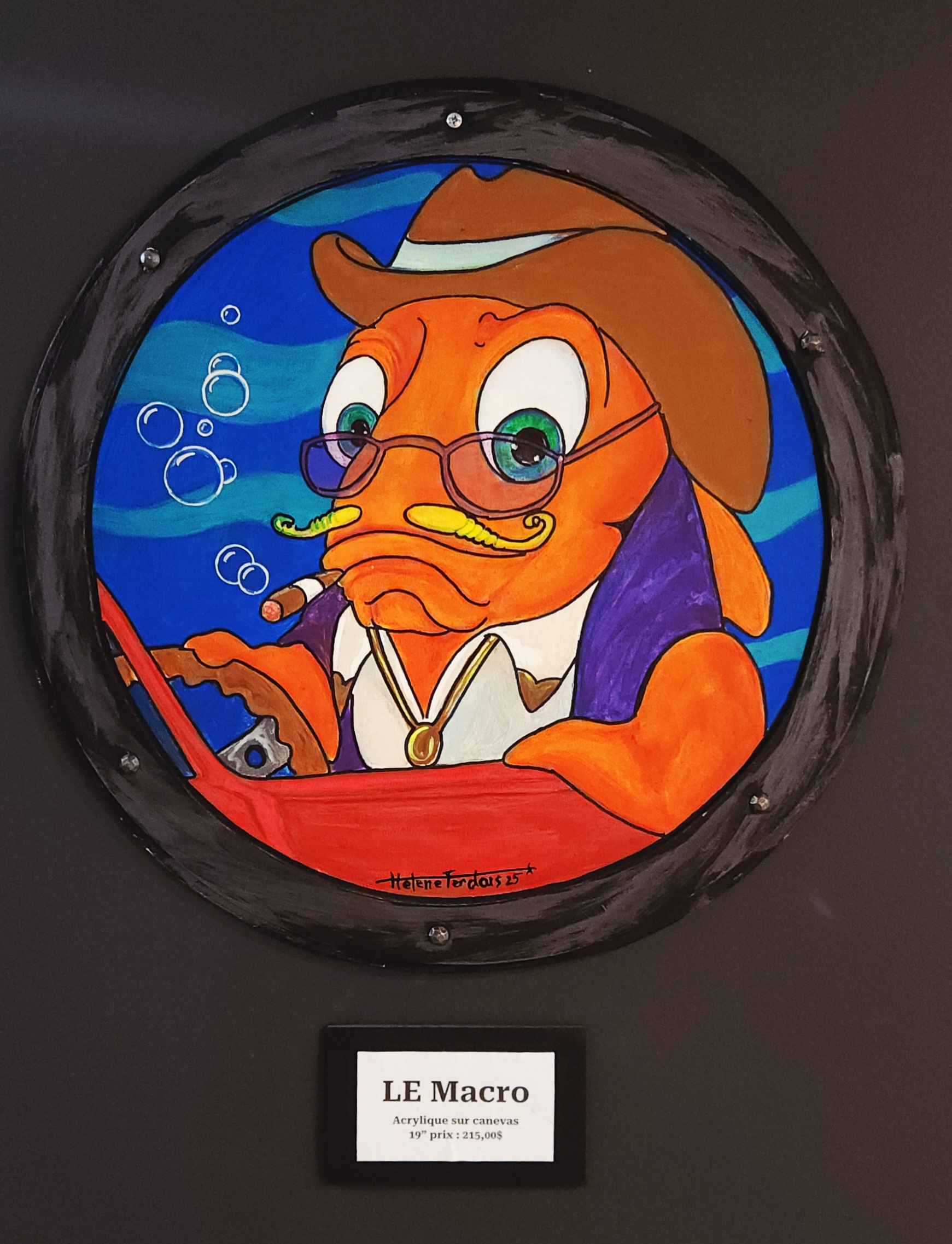 Le macro — peinture d'Hélène Ferdais, Portrait